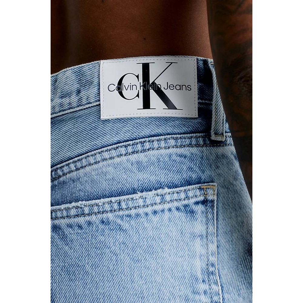 CALVIN KLEIN JEANS HIGH RISE STRAIGHT ΠΑΝΤΕΛΟΝΙ ΓΥΝΑΙΚΕΙΟ BLUΕ DENIM