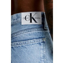 CALVIN KLEIN JEANS HIGH RISE STRAIGHT ΠΑΝΤΕΛΟΝΙ ΓΥΝΑΙΚΕΙΟ BLUΕ DENIM