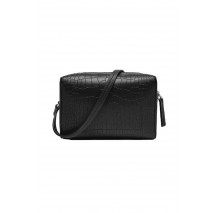 CALVIN KLEIN  DAILY CAMERA BAG CROCO ΤΣΑΝΤΑ ΓΥΝΑΙΚΕΙΑ BLACK