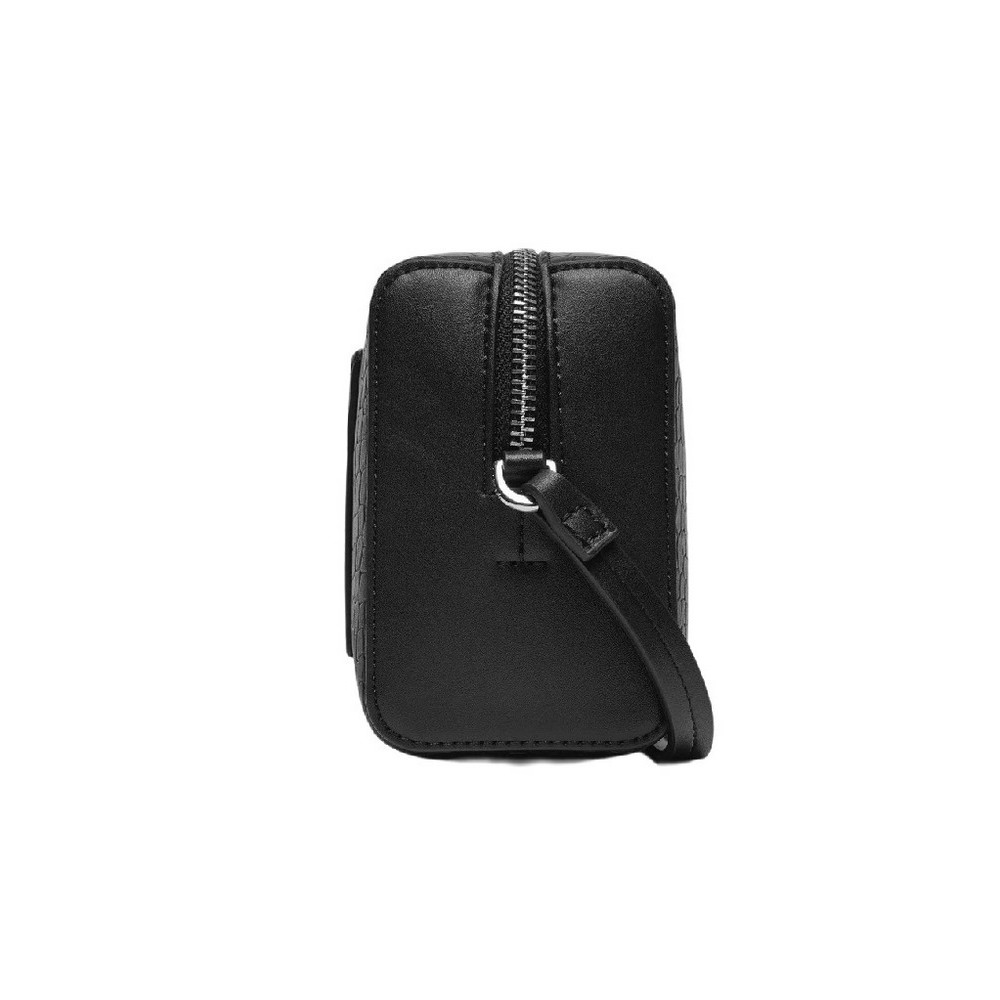 CALVIN KLEIN  DAILY CAMERA BAG CROCO ΤΣΑΝΤΑ ΓΥΝΑΙΚΕΙΑ BLACK