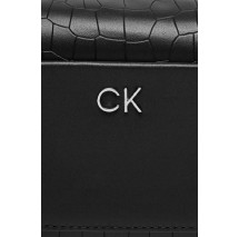 CALVIN KLEIN  DAILY CAMERA BAG CROCO ΤΣΑΝΤΑ ΓΥΝΑΙΚΕΙΑ BLACK