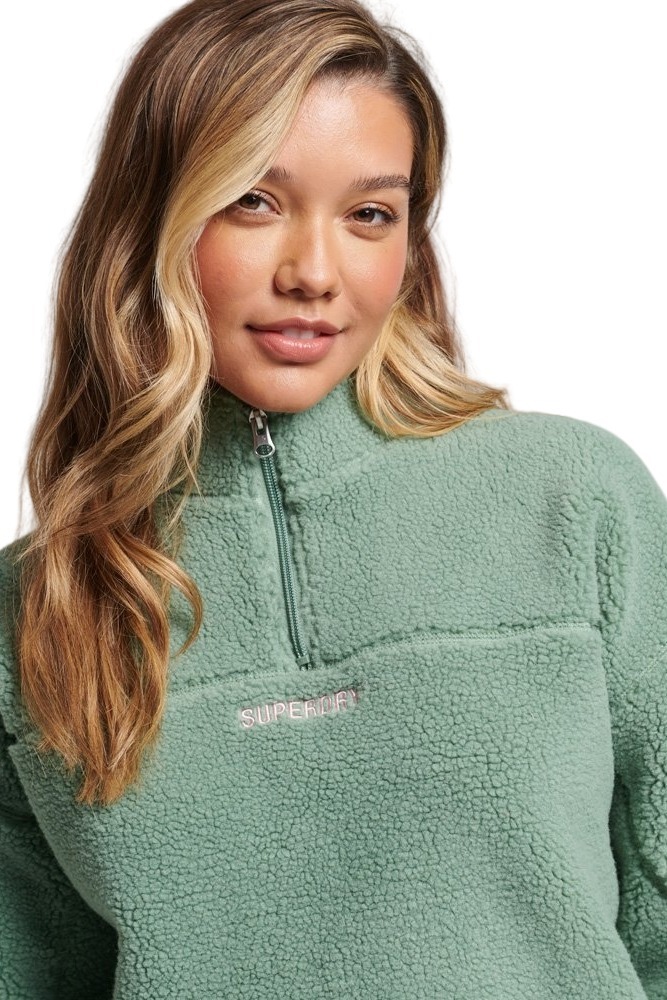ΦΟΥΤΕΡ ΜΠΛΟΥΖΑ D3 CODE SL BORG HENLEY ΓΥΝΑΙΚΕΙΑ SUPERDRY MINT
