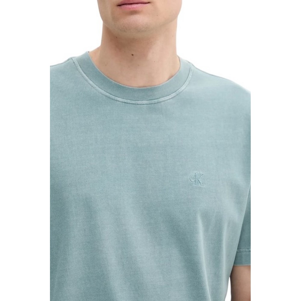 CALVIN KLEIN JEANS BOLD WASHED CK APPLIQUE TEE T-SHIRT ΜΠΛΟΥΖΑ ΑΝΔΡΙΚΗ GREEN