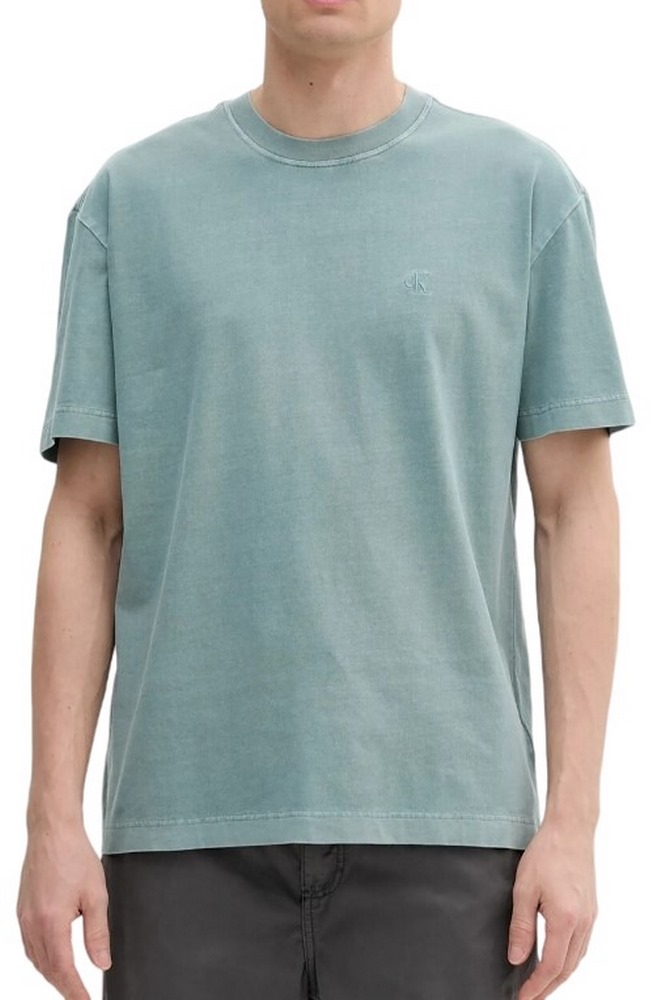 CALVIN KLEIN JEANS BOLD WASHED CK APPLIQUE TEE T-SHIRT ΜΠΛΟΥΖΑ ΑΝΔΡΙΚΗ GREEN