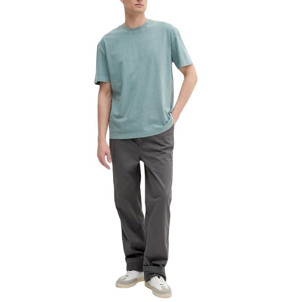 CALVIN KLEIN JEANS BOLD WASHED CK APPLIQUE TEE T-SHIRT ΜΠΛΟΥΖΑ ΑΝΔΡΙΚΗ GREEN