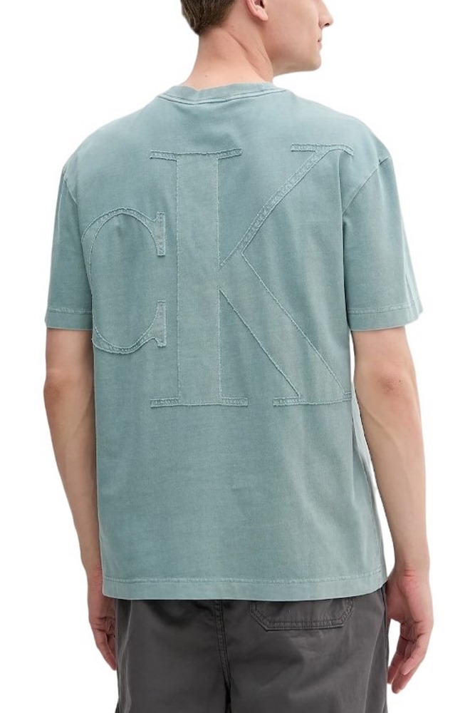 CALVIN KLEIN JEANS BOLD WASHED CK APPLIQUE TEE T-SHIRT ΜΠΛΟΥΖΑ ΑΝΔΡΙΚΗ GREEN
