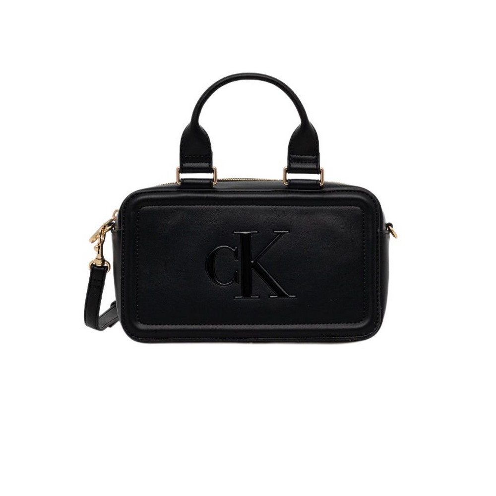 CALVIN KLEIN BOLD CK ELONGATED MINI TOTE ΤΣΑΝΤΑ Ν ΓΥΝΑΙΚΕΙΑ BLACK