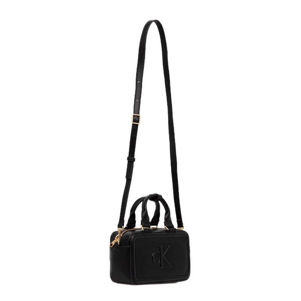 CALVIN KLEIN BOLD CK ELONGATED MINI TOTE ΤΣΑΝΤΑ Ν ΓΥΝΑΙΚΕΙΑ BLACK