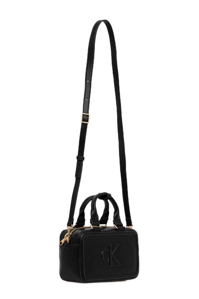 CALVIN KLEIN BOLD CK ELONGATED MINI TOTE ΤΣΑΝΤΑ Ν ΓΥΝΑΙΚΕΙΑ BLACK