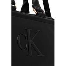 CALVIN KLEIN BOLD CK ELONGATED MINI TOTE ΤΣΑΝΤΑ Ν ΓΥΝΑΙΚΕΙΑ BLACK