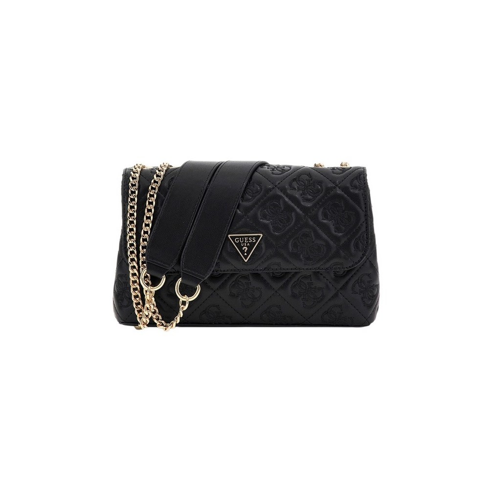 GUESS ADELASIA CNVRTBLE XBODY FLAP ΤΣΑΝΤΑ ΓΥΝΑΙΚΕΙΑ BLACK