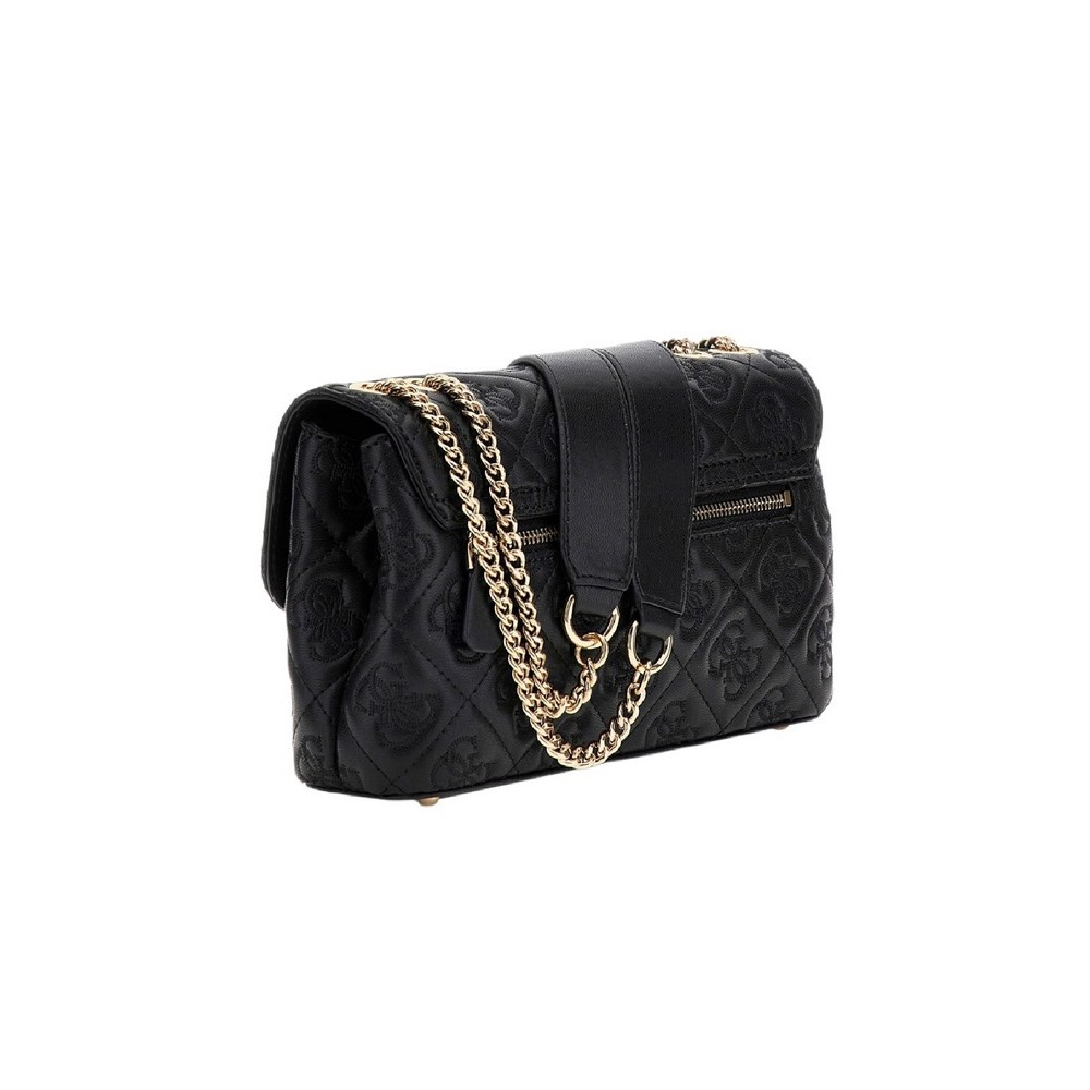 GUESS ADELASIA CNVRTBLE XBODY FLAP ΤΣΑΝΤΑ ΓΥΝΑΙΚΕΙΑ BLACK