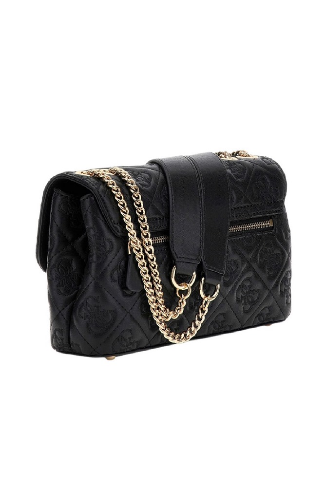 GUESS ADELASIA CNVRTBLE XBODY FLAP ΤΣΑΝΤΑ ΓΥΝΑΙΚΕΙΑ BLACK