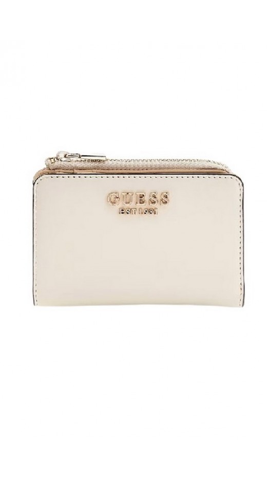 GUESS LAUREL SLG ZIP ARND CARD CASE ΠΟΡΤΟΦΟΛΙ ΓΥΝΑΙΚΕΙΟ ECRU