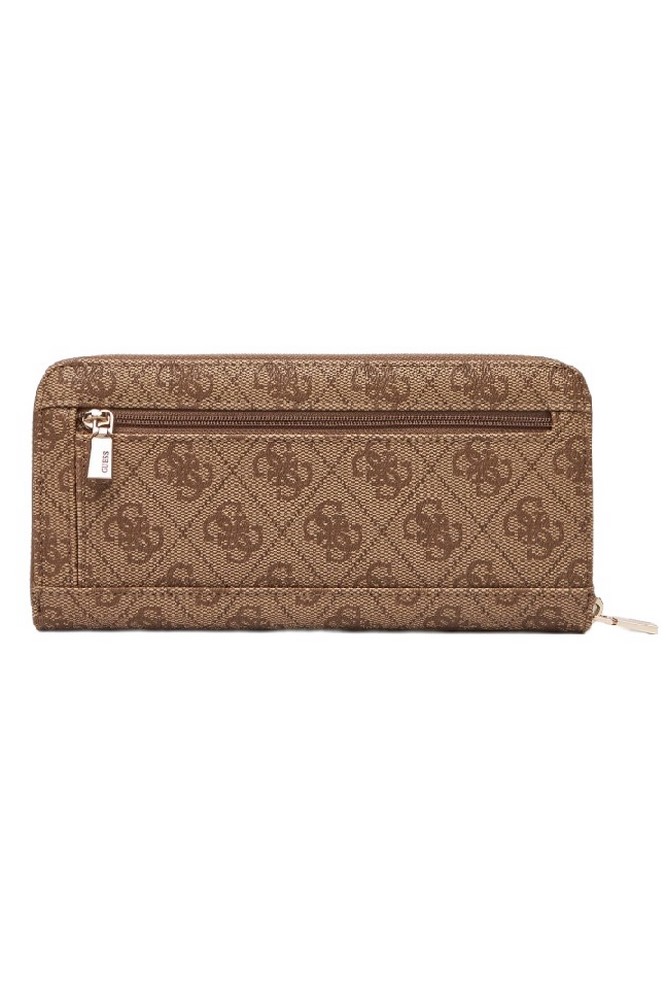 GUESS LAUREL II SLG LARGE ZIP AROUND ΠΟΡΤΟΦΟΛΙ ΓΥΝΑΙΚΕΙΟ LATTE