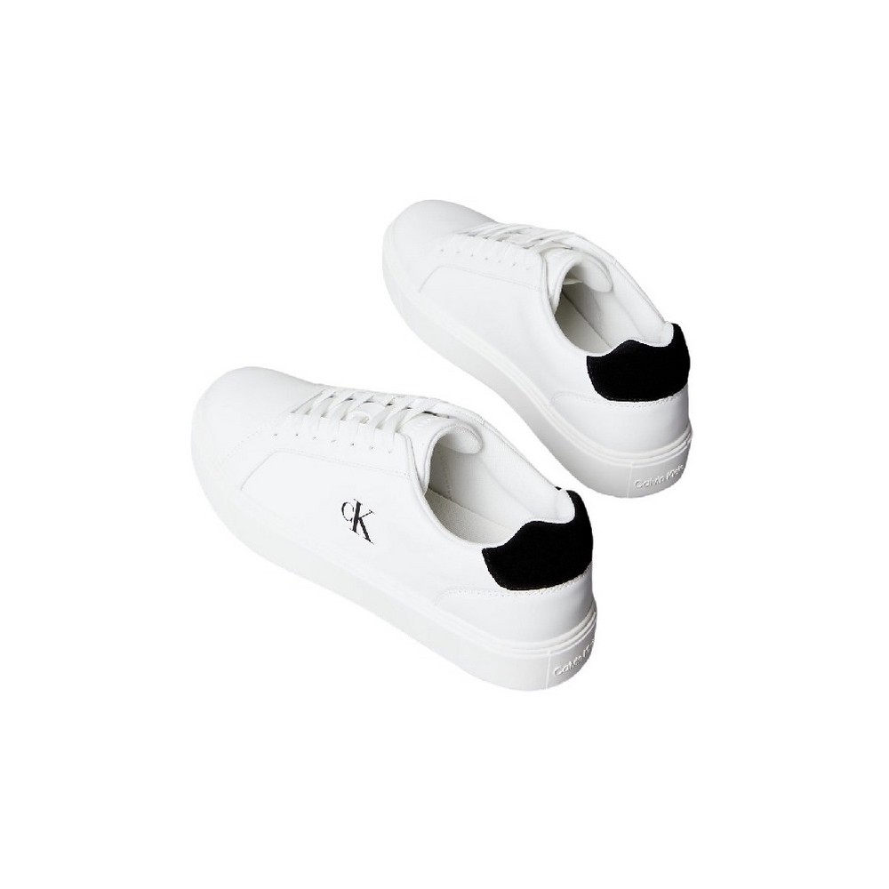 CALVIN KLEIN JEANS CLASSIC CUPSOLE LACEUP LTH ΠΑΠΟΥΤΣΙ ΑΝΔΡΙΚΟ WHITE/BLACK