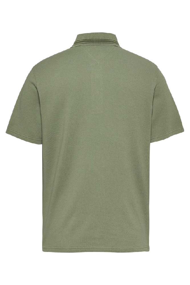 TOMMY JEANS REG BRANDED NECK POLO EXT T-SHIRT ΜΠΛΟΥΖΑ ΑΝΔΡΙΚΗ GREEN