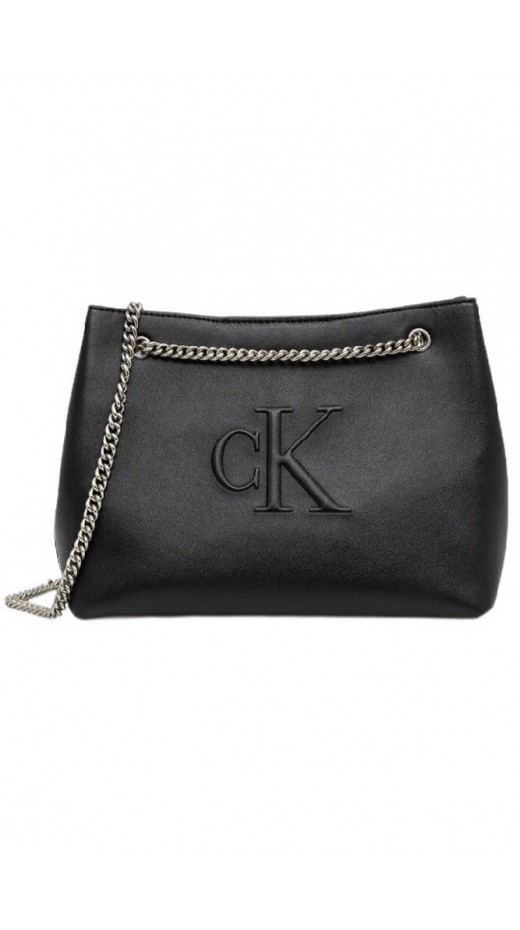 CALVIN KLEIN JEANS SCULPTED CHAIN SHOULDER BAG ΤΣΑΝΤΑ ΓΥΝΑΙΚΕΙΑ BLACK
