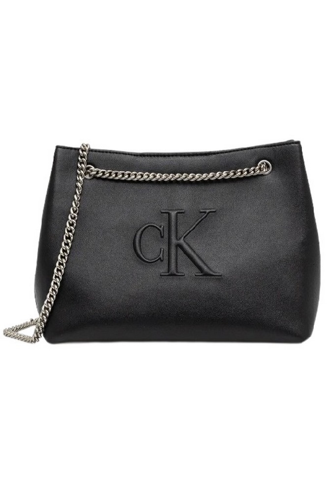 CALVIN KLEIN JEANS SCULPTED CHAIN SHOULDER BAG ΤΣΑΝΤΑ ΓΥΝΑΙΚΕΙΑ BLACK