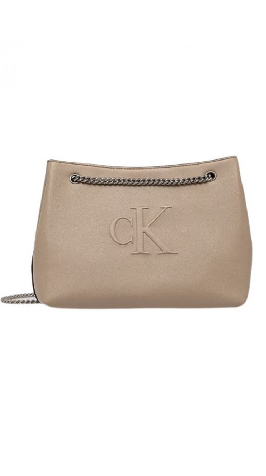 CALVIN KLEIN JEANS SCULPTED CHAIN SHOULDER BAG ΤΣΑΝΤΑ ΓΥΝΑΙΚΕΙΑ BEIGE