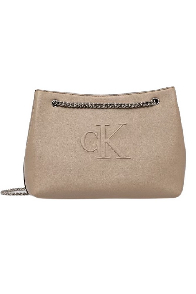 CALVIN KLEIN JEANS SCULPTED CHAIN SHOULDER BAG ΤΣΑΝΤΑ ΓΥΝΑΙΚΕΙΑ BEIGE