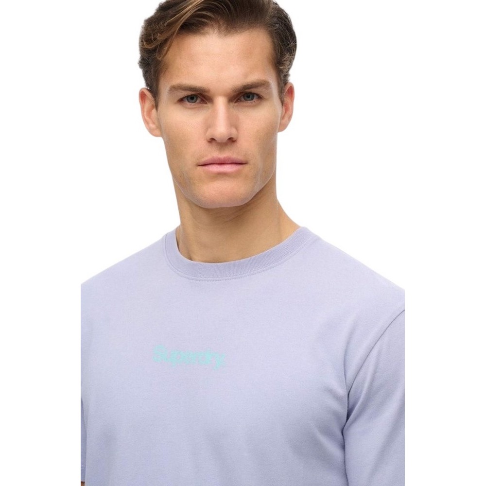 SUPERDRY D2 SDSW CORE LOGO CITY T-SHIRT ΜΠΛΟΥΖΑ ΑΝΔΡΙΚΗ PURPLE