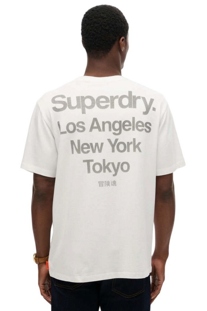 SUPERDRY D2 SDSW CORE LOGO CITY T-SHIRT ΜΠΛΟΥΖΑ ΑΝΔΡΙΚΗ WHITE