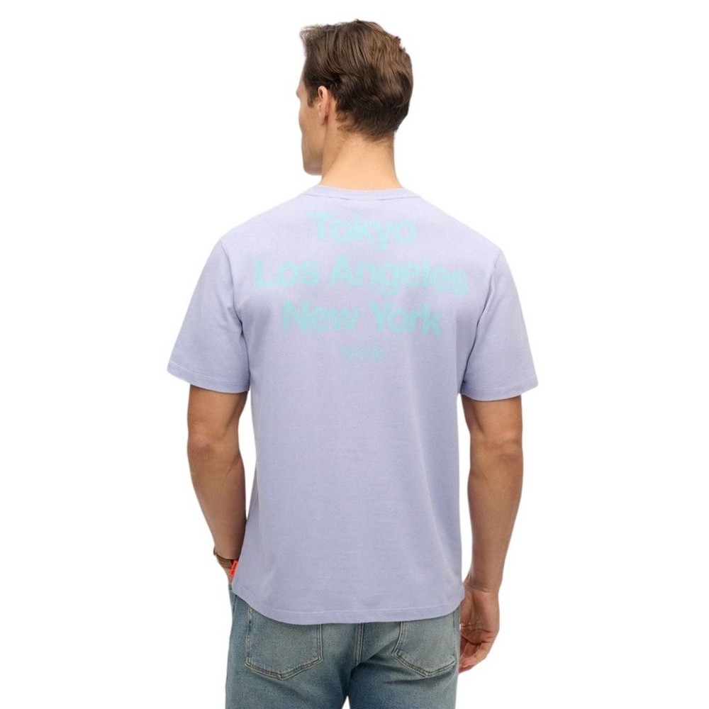 SUPERDRY D2 SDSW CORE LOGO CITY T-SHIRT ΜΠΛΟΥΖΑ ΑΝΔΡΙΚΗ PURPLE