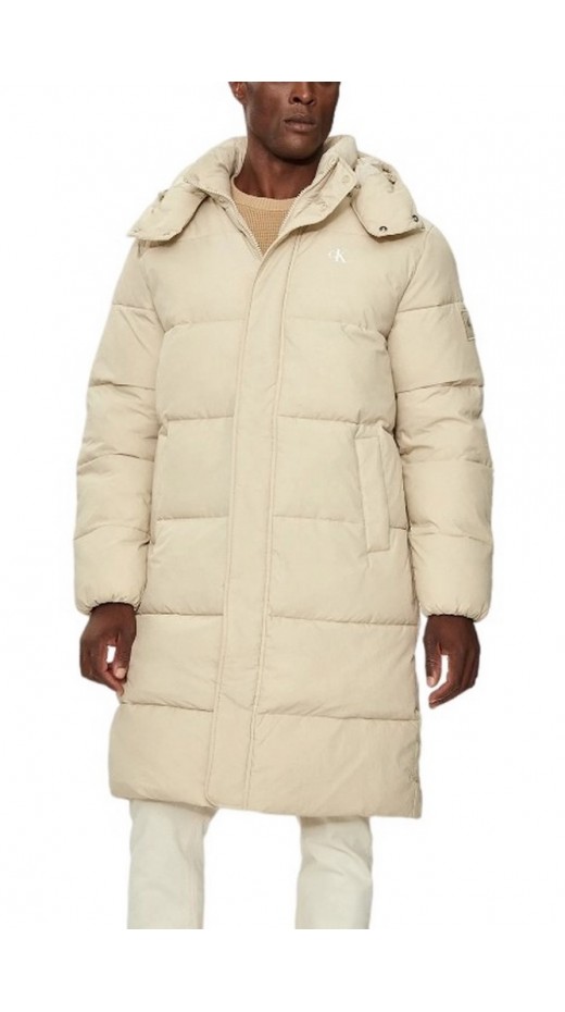 CALVIN KLEIN JEANS ESSENTIALS NON DOWN LONG PARKA ΜΠΟΥΦΑΝ ΑΝΔΡΙΚΟ PELICAN