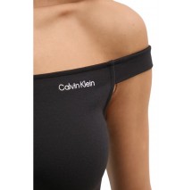 CALVIN KLEIN JEANS LOGO ELASTIC BARDOT MILANO TOP ΤΟΠ ΓΥΝΑΙΚΕΙΑ BLACK