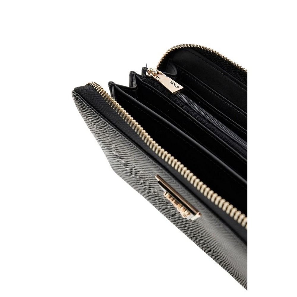 GUESS LAUREL SLG LARGE ZIP AROUND ΠΟΡΤΟΦΟΛΙ ΓΥΝΑΙΚΕΙΟ BLACK