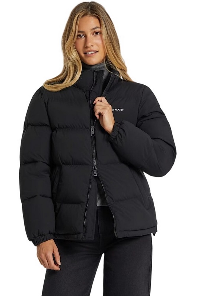 GUESS JEANS REG LENGHT PUFFER JKT ΜΠΟΥΦΑΝ ΓΥΝΑΙΚΕΙΟ BLACK