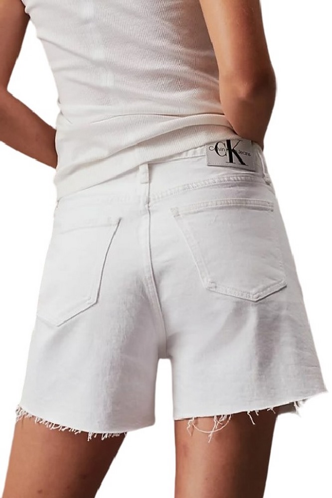 CALVIN KLEIN JEANS MOM SHORT ΣΟΡΤΣ ΓΥΝΑΙΚΕΙΟ WHITE