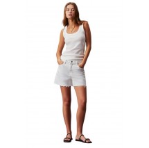 CALVIN KLEIN JEANS MOM SHORT ΣΟΡΤΣ ΓΥΝΑΙΚΕΙΟ WHITE