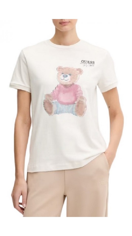 GUESS CARLA CN T-SHIRT ΜΠΛΟΥΖΑ ΓΥΝΑΙΚΕΙΑ OFF WHITE