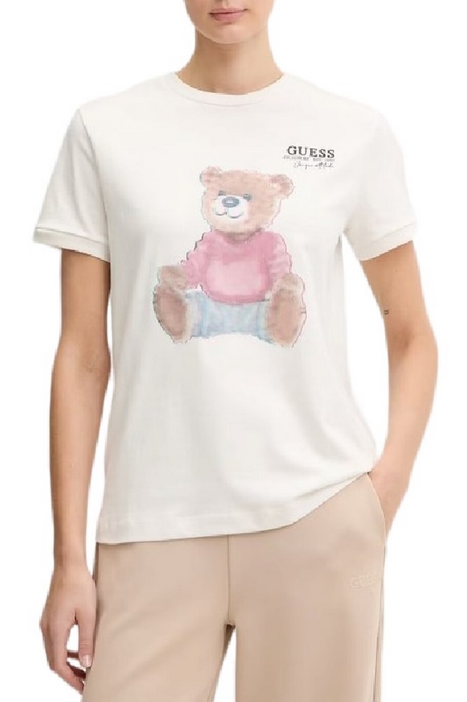 GUESS CARLA CN T-SHIRT ΜΠΛΟΥΖΑ ΓΥΝΑΙΚΕΙΑ OFF WHITE
