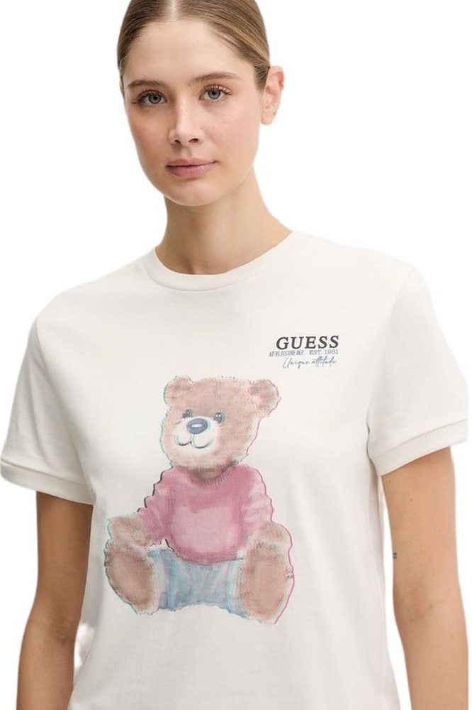 GUESS CARLA CN T-SHIRT ΜΠΛΟΥΖΑ ΓΥΝΑΙΚΕΙΑ OFF WHITE