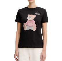 GUESS CARLA CN T-SHIRT ΜΠΛΟΥΖΑ ΓΥΝΑΙΚΕΙΑ BLACK
