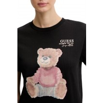 GUESS CARLA CN T-SHIRT ΜΠΛΟΥΖΑ ΓΥΝΑΙΚΕΙΑ BLACK