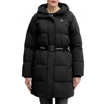 CALVIN KLEIN JEANS BELTED MIDWEIGHT LONG PUFFER ΜΠΟΥΦΑΝ ΓΥΝΑΙΚΕΙΟ BLACK