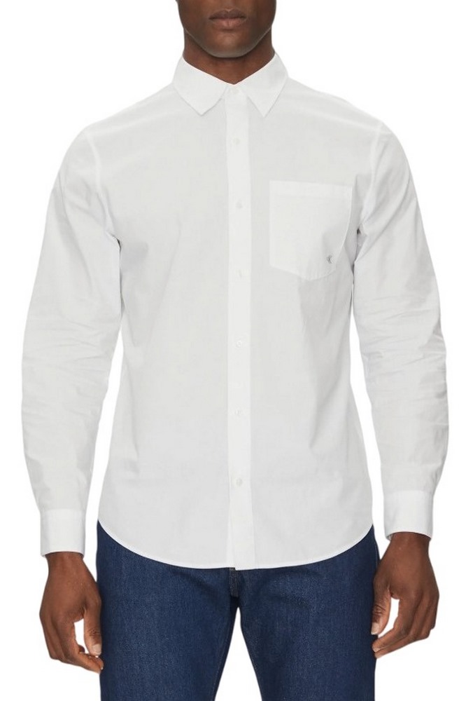 CALVIN KLEIN JEANS LS POPLIN CLASSIC SHIRT ΠΟΥΚΑΜΙΣΟ ΑΝΔΡΙΚΟ BRIGHT WHITE