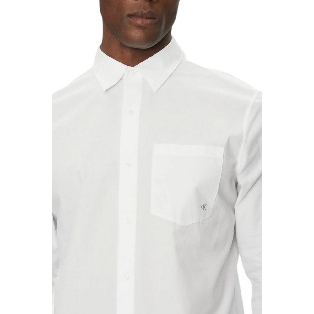 CALVIN KLEIN JEANS LS POPLIN CLASSIC SHIRT ΠΟΥΚΑΜΙΣΟ ΑΝΔΡΙΚΟ BRIGHT WHITE