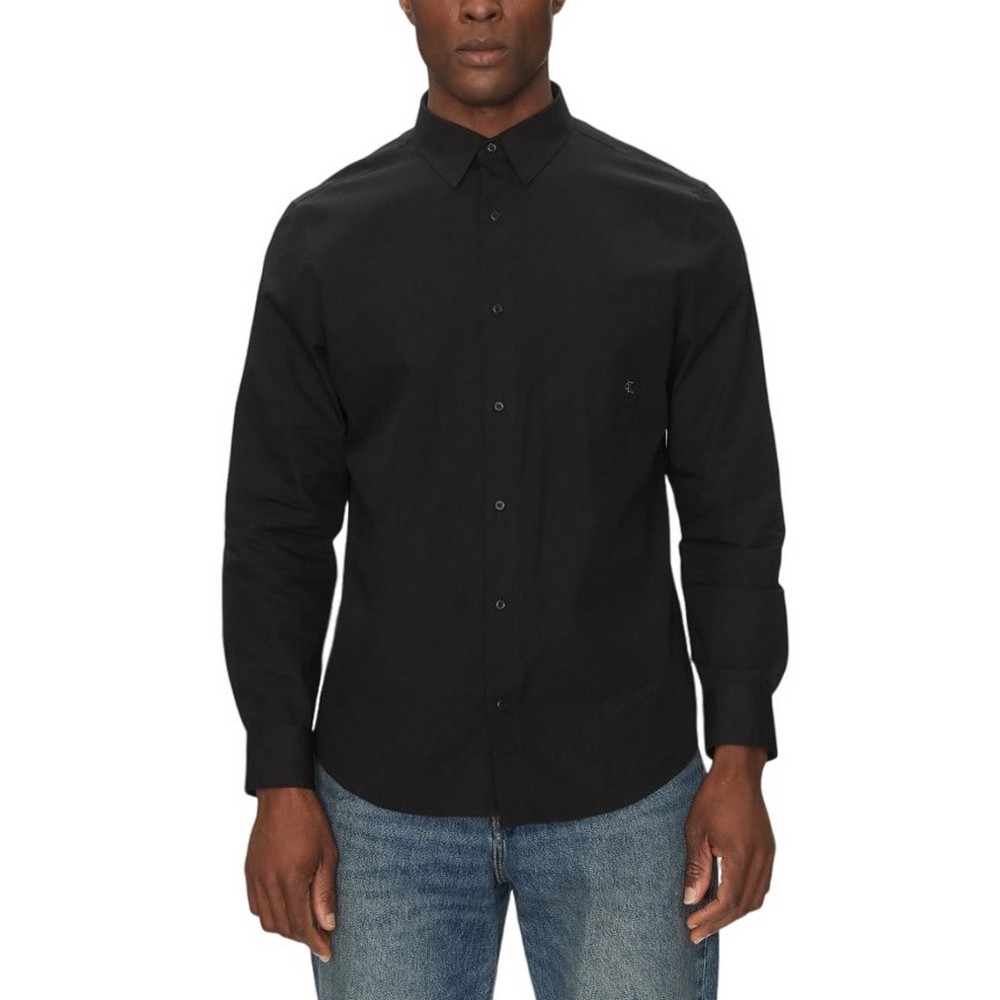CALVIN KLEIN JEANS LS POPLIN CLASSIC SHIRT ΠΟΥΚΑΜΙΣΟ ΑΝΔΡΙΚΟ BLACK
