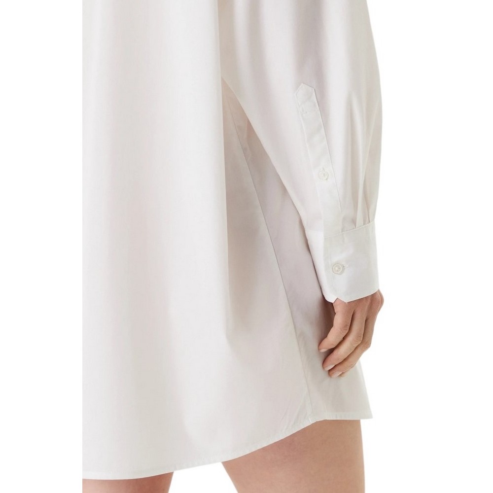 TOMMY JEANS OVS MINI SHIRT DRESS EXT ΦΟΡΕΜΑ ΠΟΥΚΑΜΙΣΟ ΓΥΝΑΙΚΕΙΟ OFF WHITE