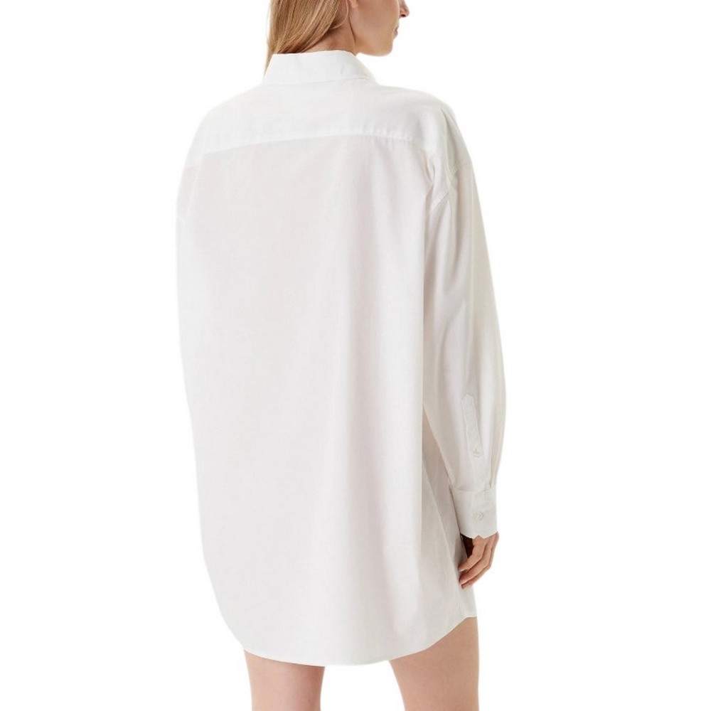 TOMMY JEANS OVS MINI SHIRT DRESS EXT ΦΟΡΕΜΑ ΠΟΥΚΑΜΙΣΟ ΓΥΝΑΙΚΕΙΟ OFF WHITE