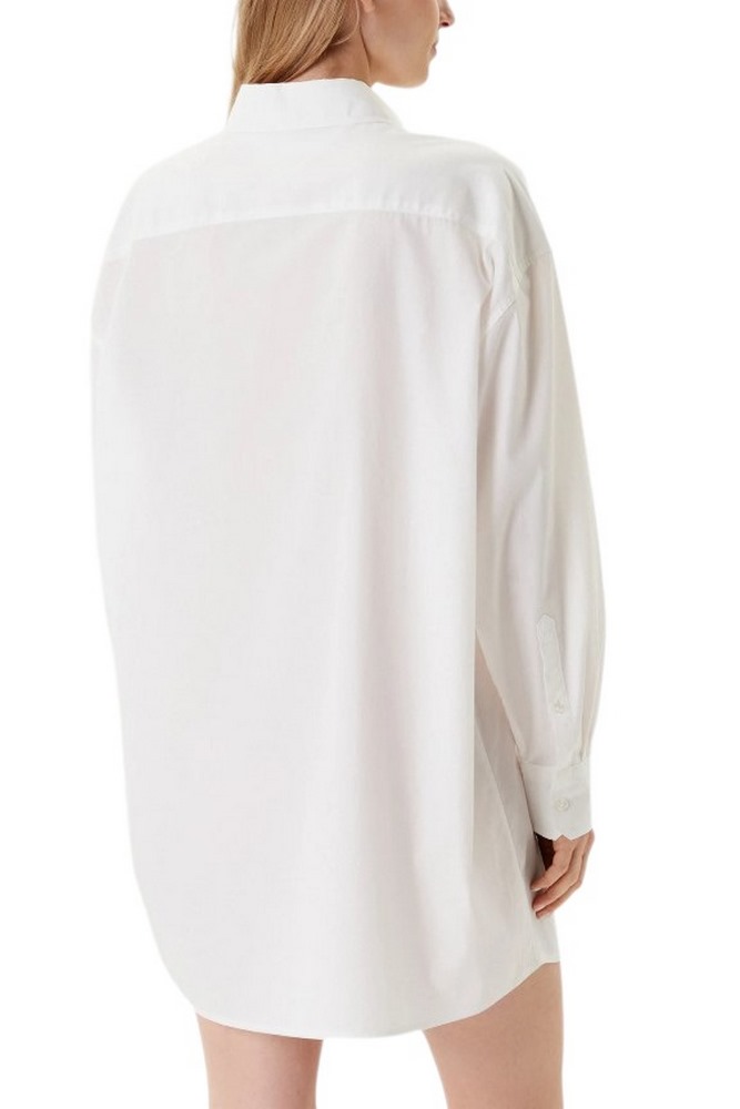 TOMMY JEANS OVS MINI SHIRT DRESS EXT ΦΟΡΕΜΑ ΠΟΥΚΑΜΙΣΟ ΓΥΝΑΙΚΕΙΟ OFF WHITE