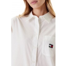 TOMMY JEANS OVS MINI SHIRT DRESS EXT ΦΟΡΕΜΑ ΠΟΥΚΑΜΙΣΟ ΓΥΝΑΙΚΕΙΟ OFF WHITE