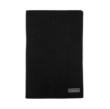 CALVIN KLEIN PATCH CHUNKY RIB COTTON SCARF ΚΑΣΚΟΛ ΑΝΔΡΙΚΟ BLACK