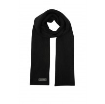 CALVIN KLEIN PATCH CHUNKY RIB COTTON SCARF ΚΑΣΚΟΛ ΑΝΔΡΙΚΟ BLACK