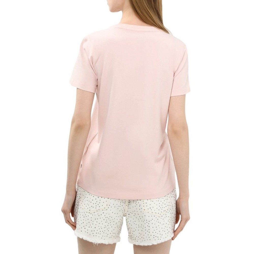 GUESS JEANS CN REG TRIANGL T-SHIRT ΜΠΛΟΥΖΑ ΓΥΝΑΙΚΕΙΑ ROSE